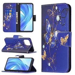 Purple Butterfly Leather Wallet Case for Xiaomi Mi 11 Lite
