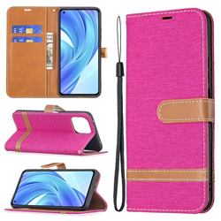Jeans Cowboy Denim Leather Wallet Case for Xiaomi Mi 11 Lite - Rose