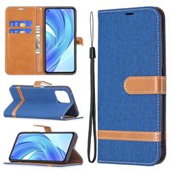Jeans Cowboy Denim Leather Wallet Case for Xiaomi Mi 11 Lite - Sapphire