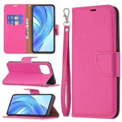 Classic Luxury Litchi Leather Phone Wallet Case for Xiaomi Mi 11 Lite - Rose