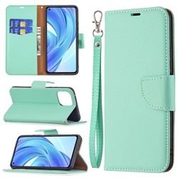 Classic Luxury Litchi Leather Phone Wallet Case for Xiaomi Mi 11 Lite - Green