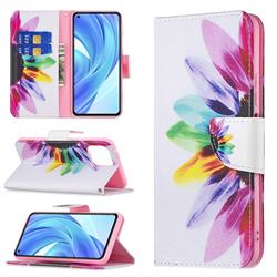 Seven-color Flowers Leather Wallet Case for Xiaomi Mi 11 Lite