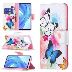 Vivid Flying Butterflies Leather Wallet Case for Xiaomi Mi 11 Lite