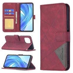 Binfen Color BF05 Prismatic Slim Wallet Flip Cover for Xiaomi Mi 11 Lite - Red