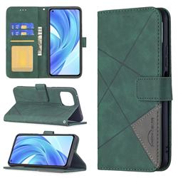 Binfen Color BF05 Prismatic Slim Wallet Flip Cover for Xiaomi Mi 11 Lite - Green