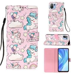 Angel Pony 3D Painted Leather Wallet Case for Xiaomi Mi 11 Lite