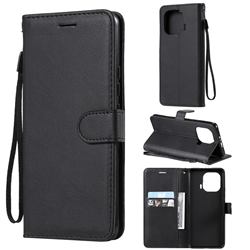 Retro Greek Classic Smooth PU Leather Wallet Phone Case for Xiaomi Mi 11 Pro - Black