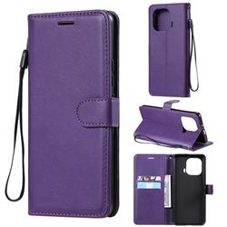 Retro Greek Classic Smooth PU Leather Wallet Phone Case for Xiaomi Mi 11 Pro - Purple