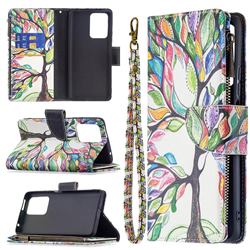 The Tree of Life Binfen Color BF03 Retro Zipper Leather Wallet Phone Case for Xiaomi Mi 11T / 11T Pro