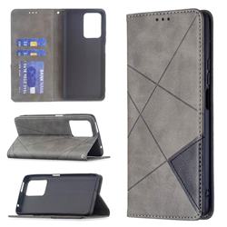 Prismatic Slim Magnetic Sucking Stitching Wallet Flip Cover for Xiaomi Mi 11T / 11T Pro - Gray
