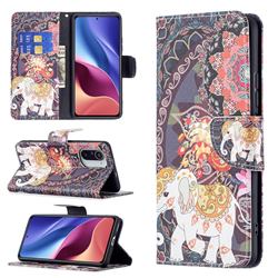 Totem Flower Elephant Leather Wallet Case for Xiaomi Mi 11i / Poco F3