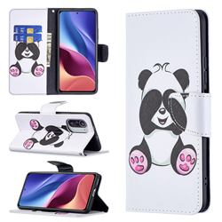 Lovely Panda Leather Wallet Case for Xiaomi Mi 11i / Poco F3