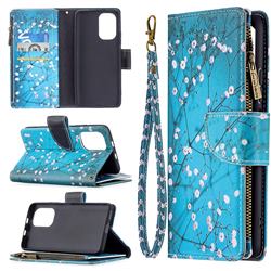 Blue Plum Binfen Color BF03 Retro Zipper Leather Wallet Phone Case for Xiaomi Mi 11i / Poco F3