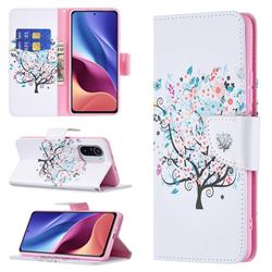 Colorful Tree Leather Wallet Case for Xiaomi Mi 11i / Poco F3