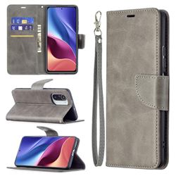 Classic Sheepskin PU Leather Phone Wallet Case for Xiaomi Mi 11i / Poco F3 - Gray