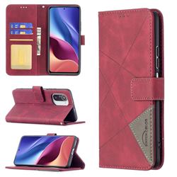 Binfen Color BF05 Prismatic Slim Wallet Flip Cover for Xiaomi Mi 11i / Poco F3 - Red