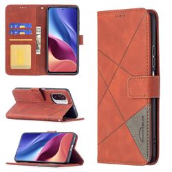 Binfen Color BF05 Prismatic Slim Wallet Flip Cover for Xiaomi Mi 11i / Poco F3 - Brown