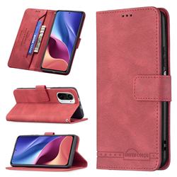 Binfen Color RFID Blocking Leather Wallet Case for Xiaomi Mi 11i / Poco F3 - Red