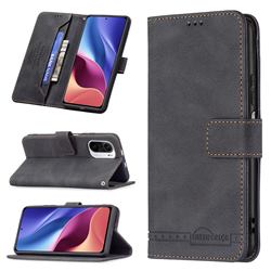 Binfen Color RFID Blocking Leather Wallet Case for Xiaomi Mi 11i / Poco F3 - Black
