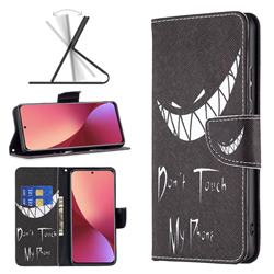 Crooked Grin Leather Wallet Case for Xiaomi Mi 12