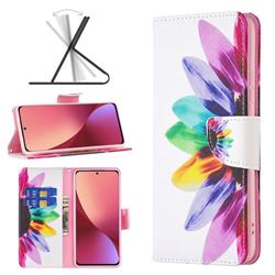 Seven-color Flowers Leather Wallet Case for Xiaomi Mi 12