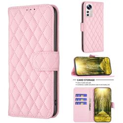 Binfen Color BF-14 Fragrance Protective Wallet Flip Cover for Xiaomi Mi 12 Lite - Pink