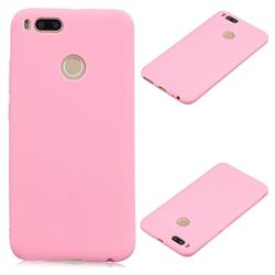 Candy Soft Silicone Protective Phone Case for Xiaomi Mi A1 / Mi 5X - Dark Pink