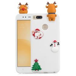 White Elk Christmas Xmax Soft 3D Silicone Case for Xiaomi Mi A1 / Mi 5X
