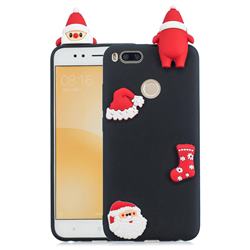 Black Santa Claus Christmas Xmax Soft 3D Silicone Case for Xiaomi Mi A1 / Mi 5X