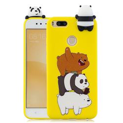 Striped Bear Soft 3D Climbing Doll Soft Case for Xiaomi Mi A1 / Mi 5X