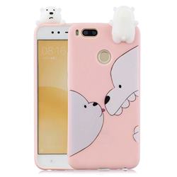 Big White Bear Soft 3D Climbing Doll Soft Case for Xiaomi Mi A1 / Mi 5X