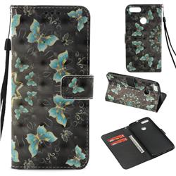 Golden Butterflies 3D Painted Leather Wallet Case for Xiaomi Mi A1 / Mi 5X