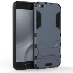 Armor Premium Tactical Grip Kickstand Shockproof Dual Layer Rugged Hard Cover for Xiaomi Mi 5c - Navy