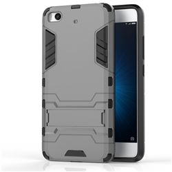 Armor Premium Tactical Grip Kickstand Shockproof Dual Layer Rugged Hard Cover for Xiaomi Mi 5s - Gray