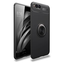 Auto Focus Invisible Ring Holder Soft Phone Case for Xiaomi Mi 6 Mi6 - Black