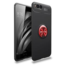 Auto Focus Invisible Ring Holder Soft Phone Case for Xiaomi Mi 6 Mi6 - Black Red