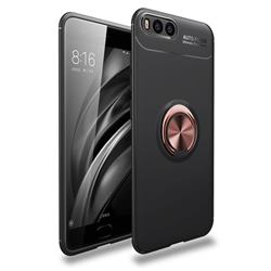 Auto Focus Invisible Ring Holder Soft Phone Case for Xiaomi Mi 6 Mi6 - Black Gold