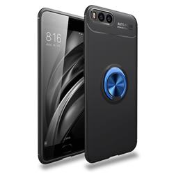 Auto Focus Invisible Ring Holder Soft Phone Case for Xiaomi Mi 6 Mi6 - Black Blue
