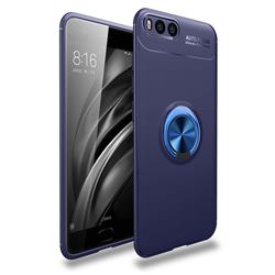 Auto Focus Invisible Ring Holder Soft Phone Case for Xiaomi Mi 6 Mi6 - Blue