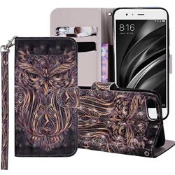Tribal Owl 3D Painted Leather Phone Wallet Case Cover for Xiaomi Mi 6 Mi6
