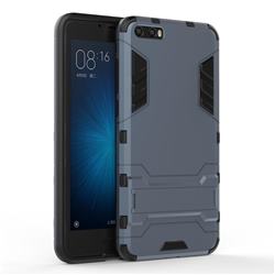 Armor Premium Tactical Grip Kickstand Shockproof Dual Layer Rugged Hard Cover for Xiaomi Mi 6 Plus - Navy