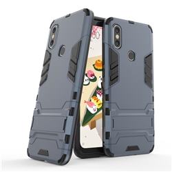 Armor Premium Tactical Grip Kickstand Shockproof Dual Layer Rugged Hard Cover for Xiaomi Mi A2 (Mi 6X) - Navy