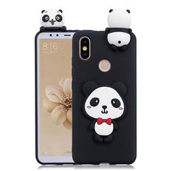 Red Bow Panda Soft 3D Climbing Doll Soft Case for Xiaomi Mi A2 (Mi 6X)