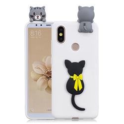 Little Black Cat Soft 3D Climbing Doll Soft Case for Xiaomi Mi A2 (Mi 6X)