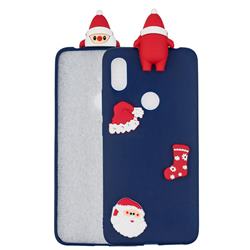 Navy Santa Claus Christmas Xmax Soft 3D Silicone Case for Xiaomi Mi A2 (Mi 6X)