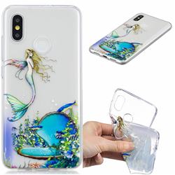 Mermaid Clear Varnish Soft Phone Back Cover for Xiaomi Mi 8