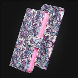 Swirl Flower 3D Painted Leather Wallet Case for Xiaomi Mi 8
