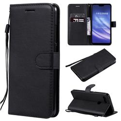 Retro Greek Classic Smooth PU Leather Wallet Phone Case for Xiaomi Mi 8 Lite / Mi 8 Youth / Mi 8X - Black