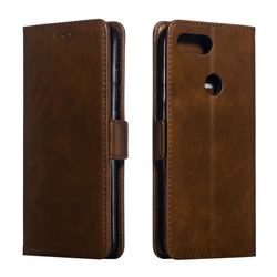 Retro Classic Calf Pattern Leather Wallet Phone Case for Xiaomi Mi 8 Lite / Mi 8 Youth / Mi 8X - Brown