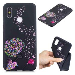 Corolla Girl 3D Embossed Relief Black TPU Cell Phone Back Cover for Xiaomi Mi 8 SE